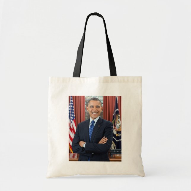 Bolsa Tote Retrato do Gabinete Oval, Obama Barack Presidente  (Frente)