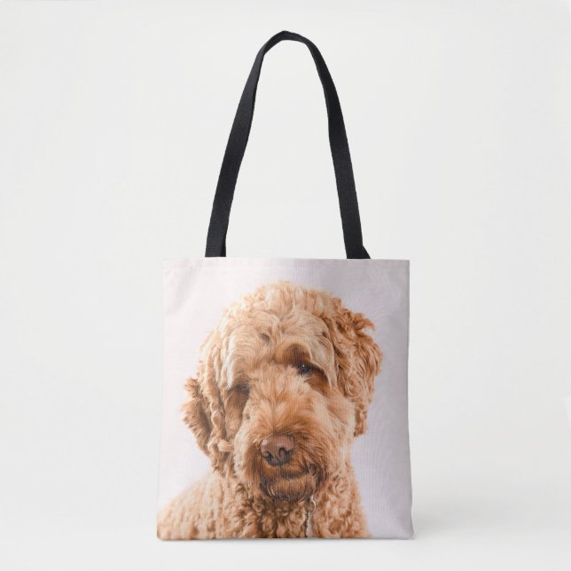 Bolsa Tote Retrato do Goldendoodle Studio (Frente)