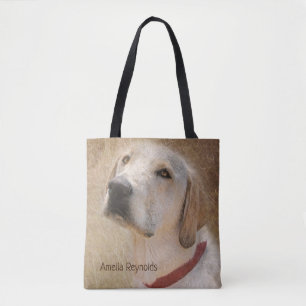 Bolsa Tote retrato do Labrador Retriever amarelo