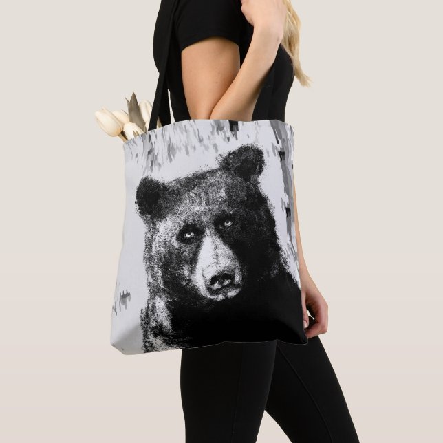 Bolsa Tote Retrato do urso (Close Up)