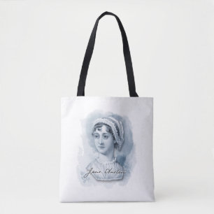 Bolsa Tote Retrato e assinatura de Jane Austen