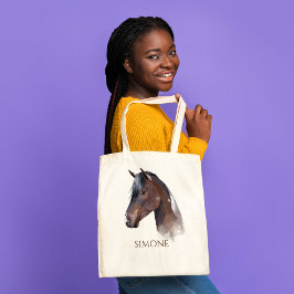 Bolsa Tote Retrato equestre equestre personalizado