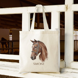 Bolsa Tote Retrato equestre equestre personalizado
