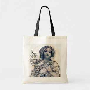 Bolsa Tote Retrato (Estudo), Alphonse Mucha