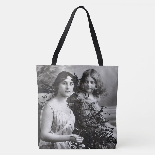 Bolsa Tote Retrato eterno de Mãe e Filha (Frente)