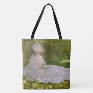 Bolsa Tote Retrato impressionista de primavera, Claude Monet