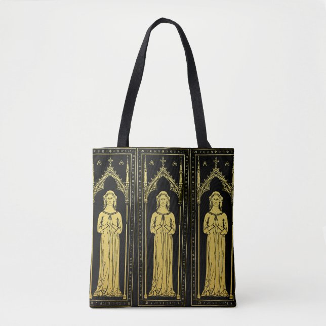 Bolsa Tote Retrato medieval inglês 1300 Lady Joan Cobham (Frente)