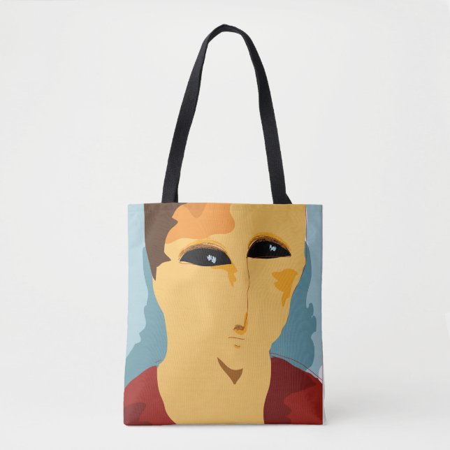 Bolsa Tote Retrato minimalista abstrato (Frente)