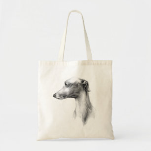Bolsa Tote Retrato para o cão de bico branco italiano