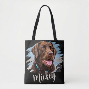 Bolsa Tote Retrato Personalizado de Cachorro