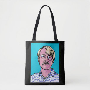 Bolsa Tote retrato pop art de Richard Brautigan