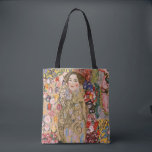 Bolsa Tote Retrato póstumo de Ria Munk por Gustav Klimt<br><div class="desc">O retrato póstumo de Ria Munk (1918) de Gustav Klimt é uma pintura de retrato de arte vitoriana do simbolismo vitoriano. A jovem no retrato é Maria Munk que se suicidou em 28 de dezembro de 1911, depois que a escritora Hanns Heinz Ewer cancelou seu noivado. Enquanto trabalhava nesse retrato,...</div>