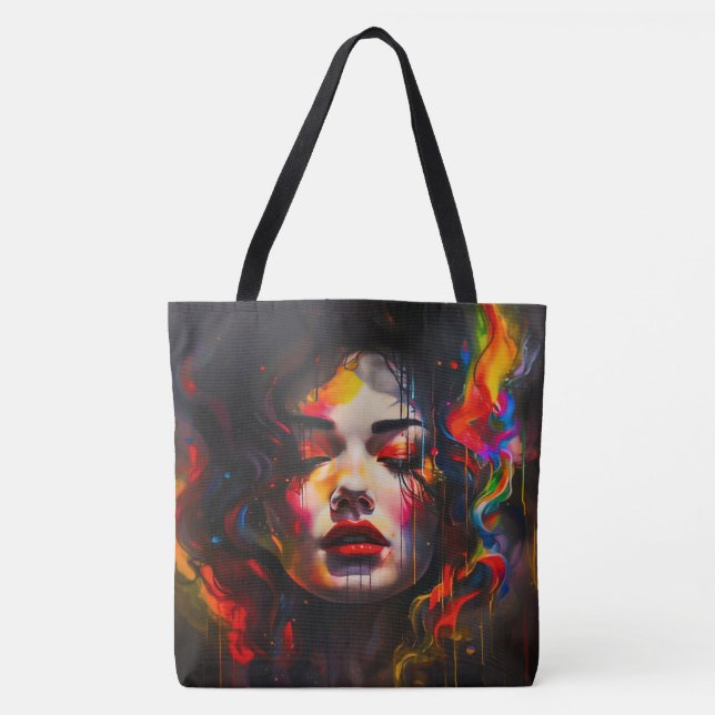 Bolsa Tote Retrato Surreal Negrito (Frente)