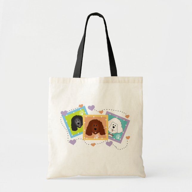 Bolsa Tote Retratos de Cachorro Camisetas e presentes (Frente)