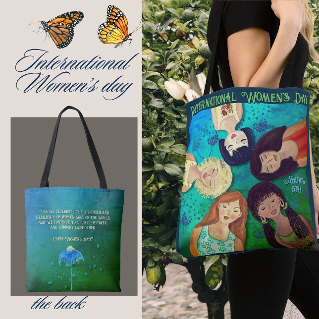 Bolsa Tote Retratos femininos diversas no Dia Internacional d (International Women's Day Diverse Woman Portraits Tote Bag)