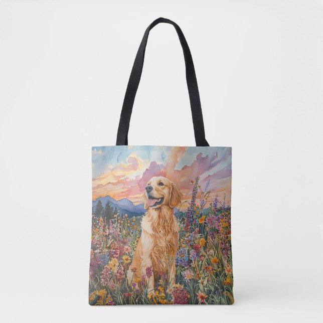 Bolsa Tote Retriever de ouro - Bandeja de Toque (Frente)