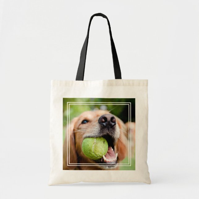 Bolsa Tote Retriever de ouro com esfera de Tênis (Frente)