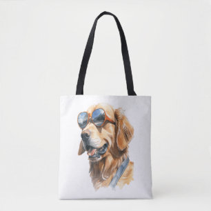 Bolsa Tote Retriever ouro com óculos de sol 2