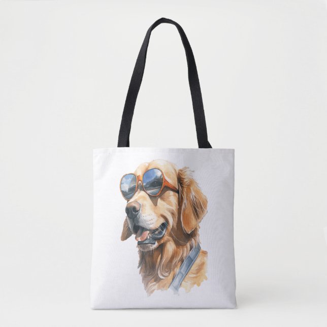 Bolsa Tote Retriever ouro com óculos de sol 2 (Frente)