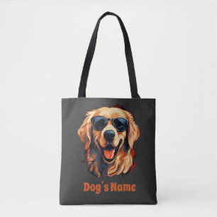 Bolsa Tote Retriever Ouro legal com óculos de sol