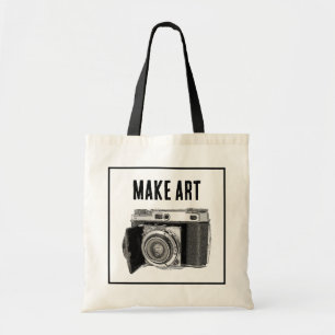 Bolsa Tote Retro 35 mm Câmera de Filme Desenho Fotográfico