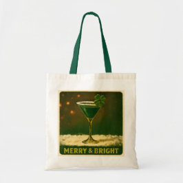 Bolsa Tote Retro 50s 4 Leaf Clover Irish Christmas Martini