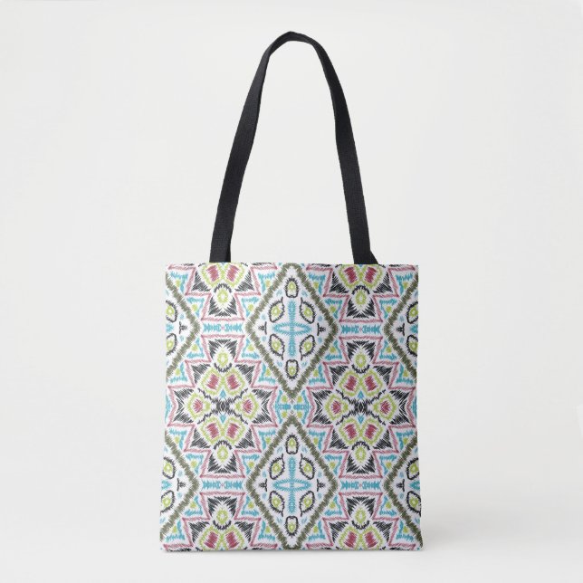 Bolsa Tote retro africano etno traday abstrato mexicano (Frente)
