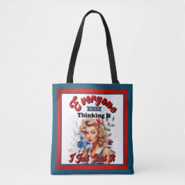 Bolsa Tote Retro American Pinup_ Eu Acabei De Dizer