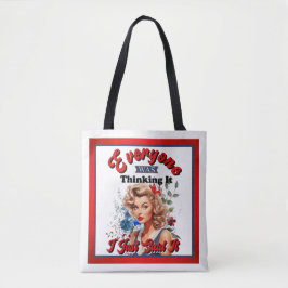 Bolsa Tote Retro American Pinup_ Eu Acabei De Dizer