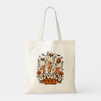 Bolsa Tote Retro Assustador SZN Fantasmas | Desenho de Hallow