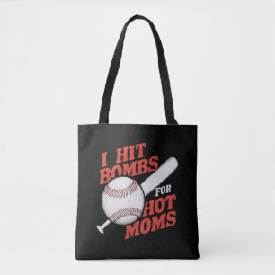Bolsa Tote Retro Baseball Engraçado Eu Acertei Bombas Para Mã