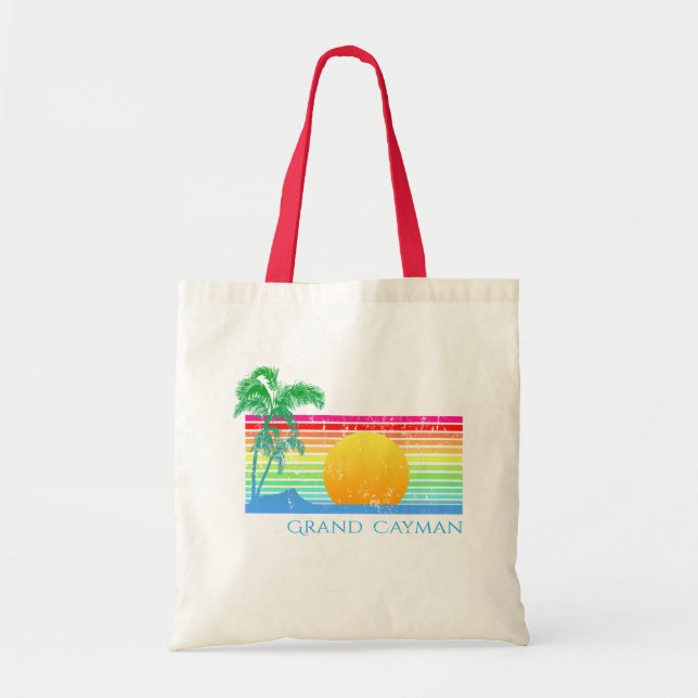 Bolsa Tote Retro Beach Grand Cayman (Frente)