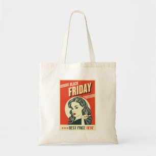 Bolsa Tote Retro Black Friday Pop Art Pin-Up Garota