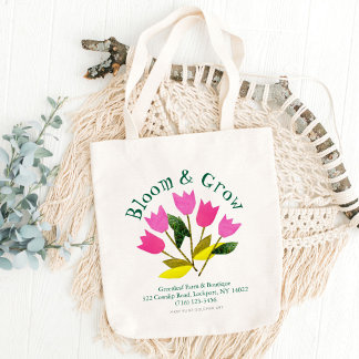 Bolsa Tote Retro Bloom & Cultivar Fazenda Floral Jardim Bouti