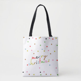 Bolsa Tote retro COLORIDO ponto de natal FESTA DE NATAL feria