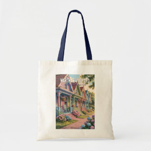 Bolsa Tote Retro de Ilustração de Massachusetts do Vineyard d