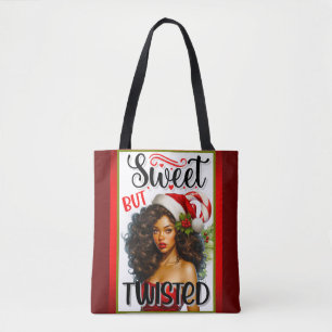 Bolsa Tote Retro Doce mas Distorcido Natal Pin-up