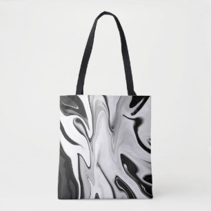Bolsa Tote Retro elegante abstrato cor fluido digital