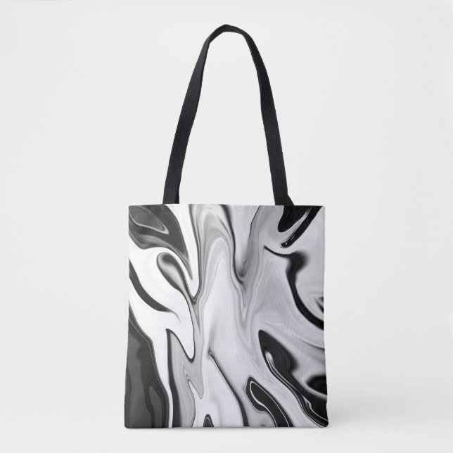 Bolsa Tote Retro elegante abstrato cor fluido digital (Frente)