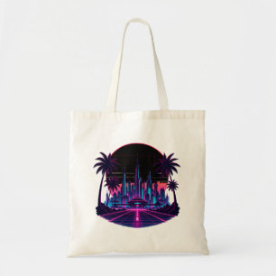 Bolsa Tote Retro Futurismo Neon Synthwave