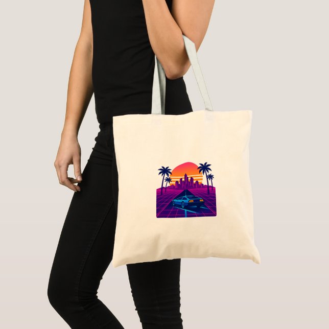 Bolsa Tote Retro-Futuristic Design Tote Bag (Frente (produto))