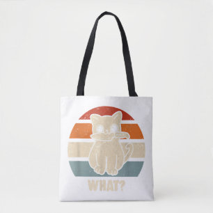 Bolsa Tote Retro Gato Faca O Que Meow Kitty Gatos Divertidos