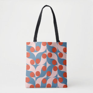Bolsa Tote Retro Geométrico: Mosaico Vintage Moderno.