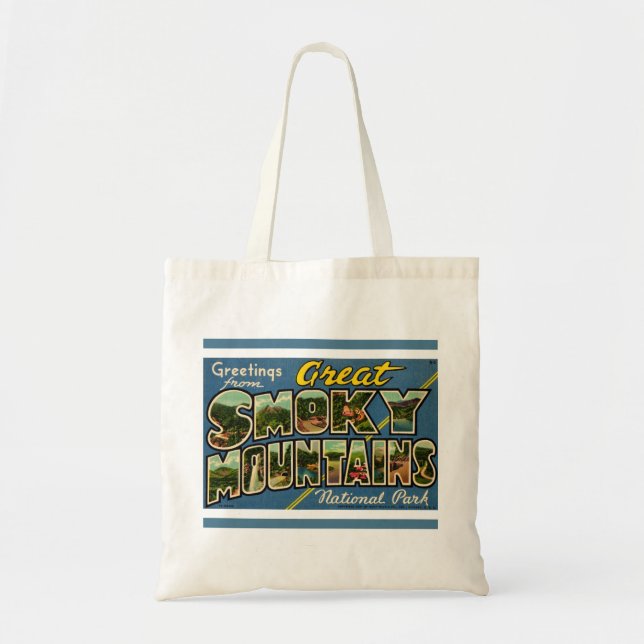 Bolsa Tote Retro Great Smoky Mountains (Frente)