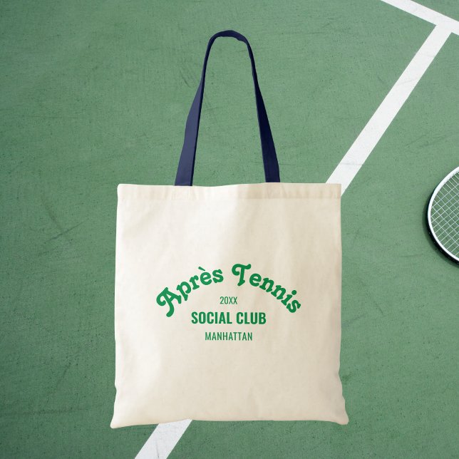Bolsa Tote Retro Green Après Tennis Social Club Navy Handle (Criador carregado)