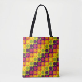 Bolsa Tote Retro Grid Polka Play