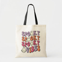 Bolsa Tote Retro Groovy Halloween Ghost Spooky Vibes Tote Bag