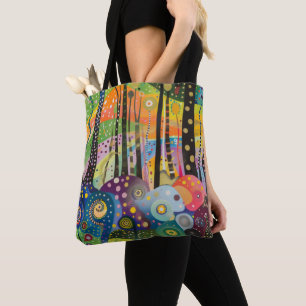 Bolsa Tote Retro Hippie Psicodélico dos Anos 70 e 60