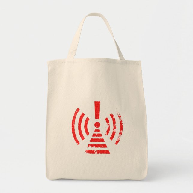Bolsa Tote Retro Keep Back Energy Warning Symbol (Frente)
