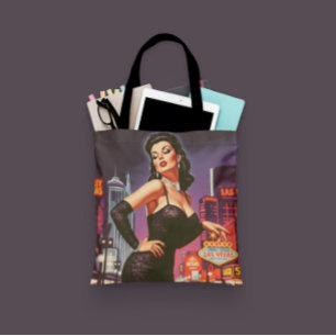 Bolsa Tote Retro Las Vegas Pin-up